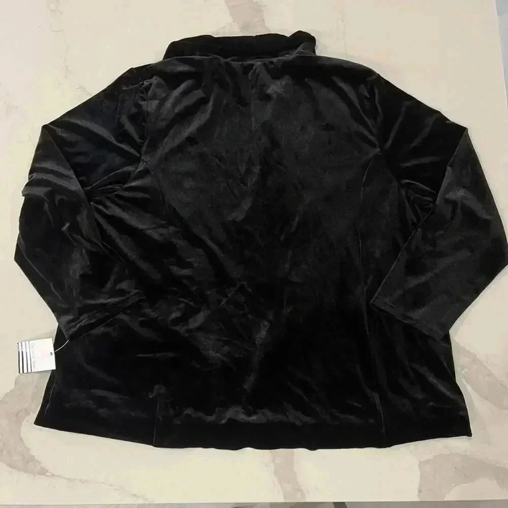 Ophelia Roe NWT Velour Blazer Women's Size 2X Holiday Party Christmas Workwear - Picture 5 of 7